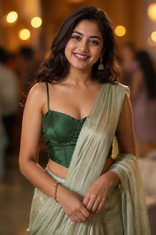 Saree styled with a structured corset blouse, a top blouse trend for young women in 2026