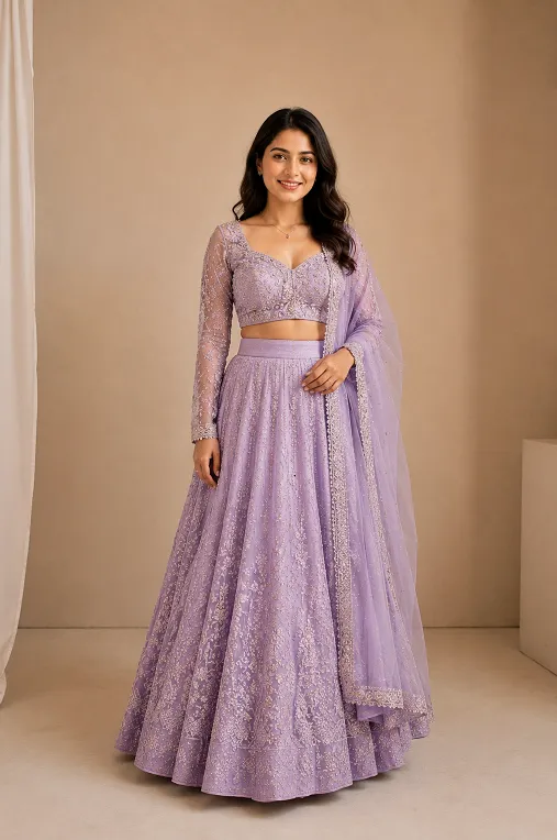 lehenga silhouette and blouse length styling for body proportion