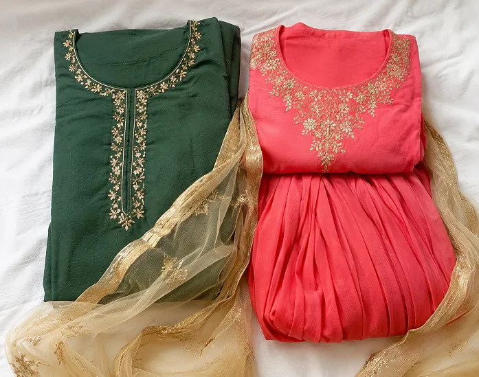 Punjabi suit vs salwar kameez difference between straight cut and Patiala pleated salwar