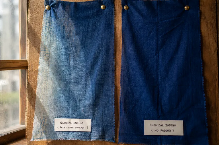 natural dye vs chemical dye colorfastness and fading under sunlight