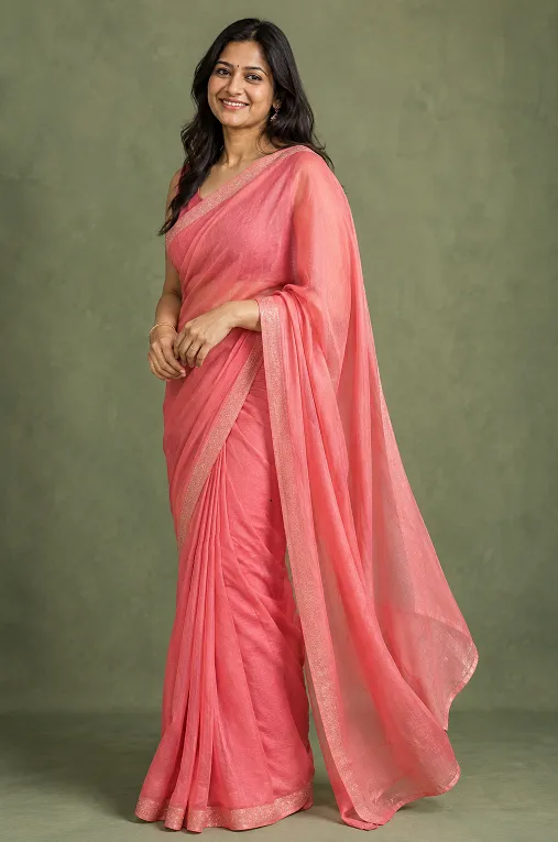 Nivi drape saree styling with narrow pleats for a rectangle figure