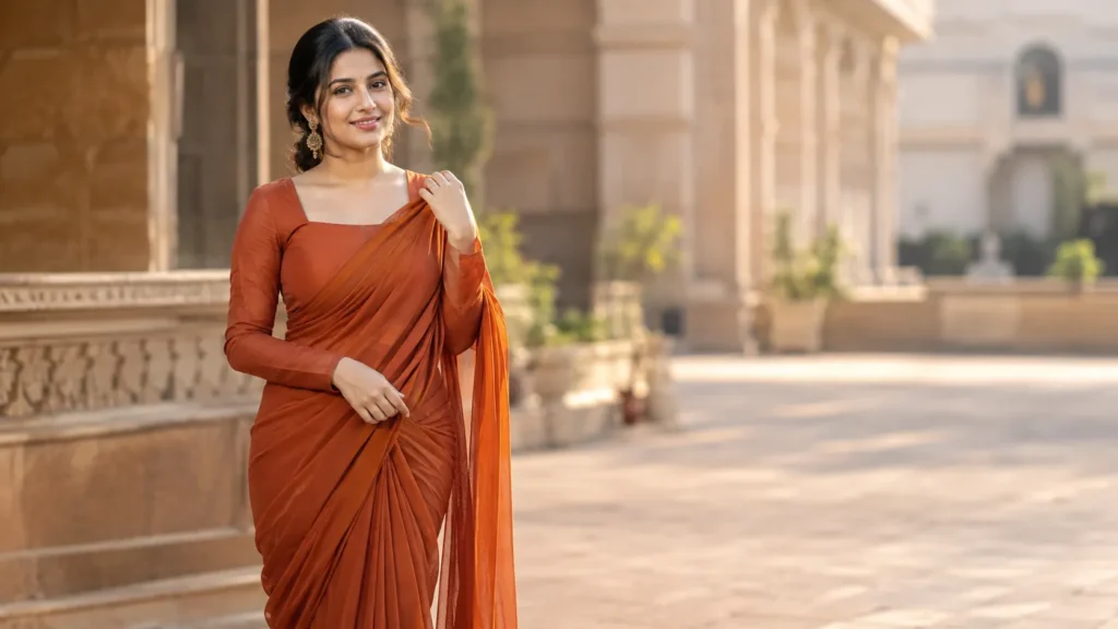 saree for pear shaped body featured styling guide
