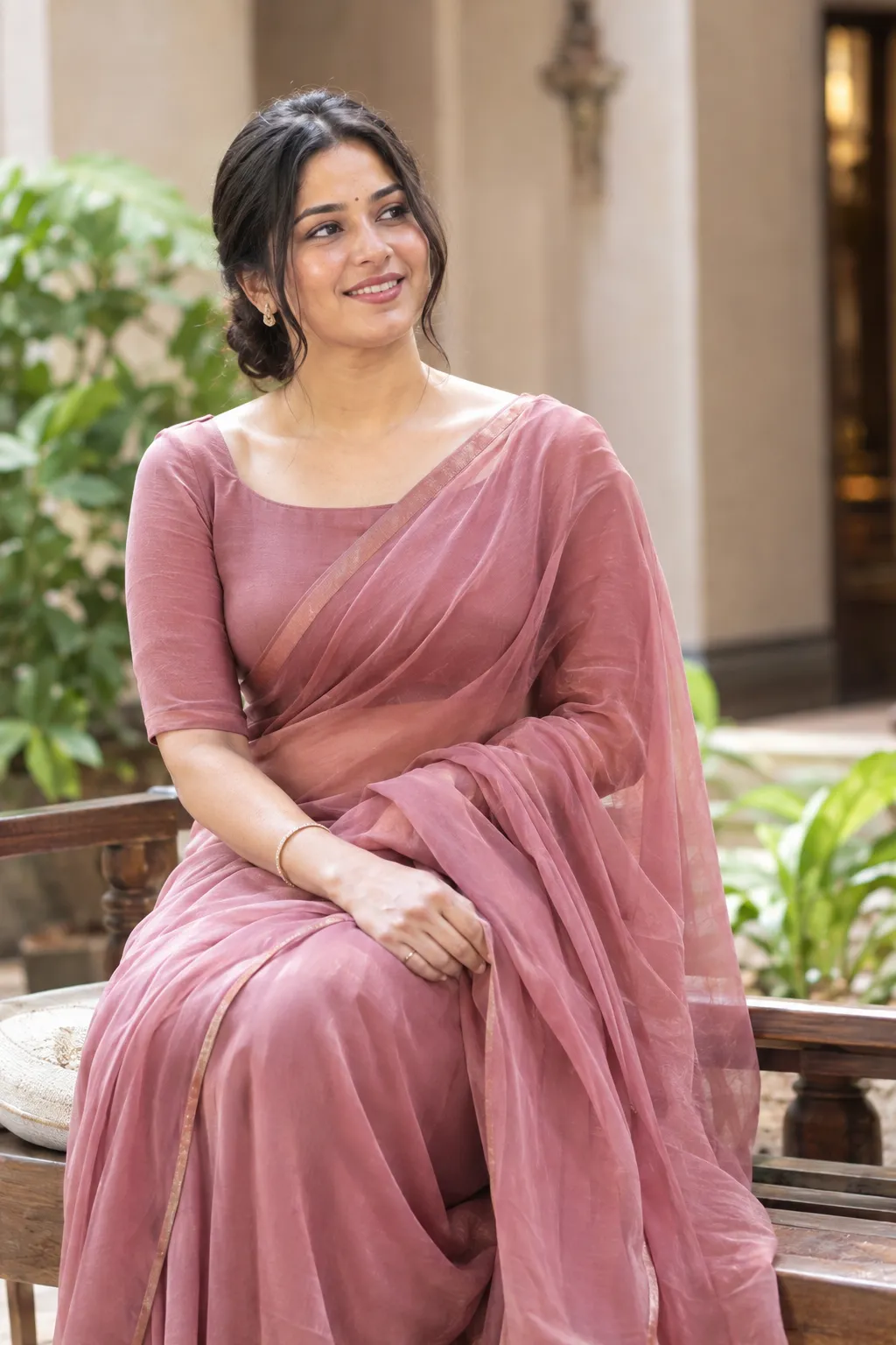 waist length saree blouse styling for pear shaped body